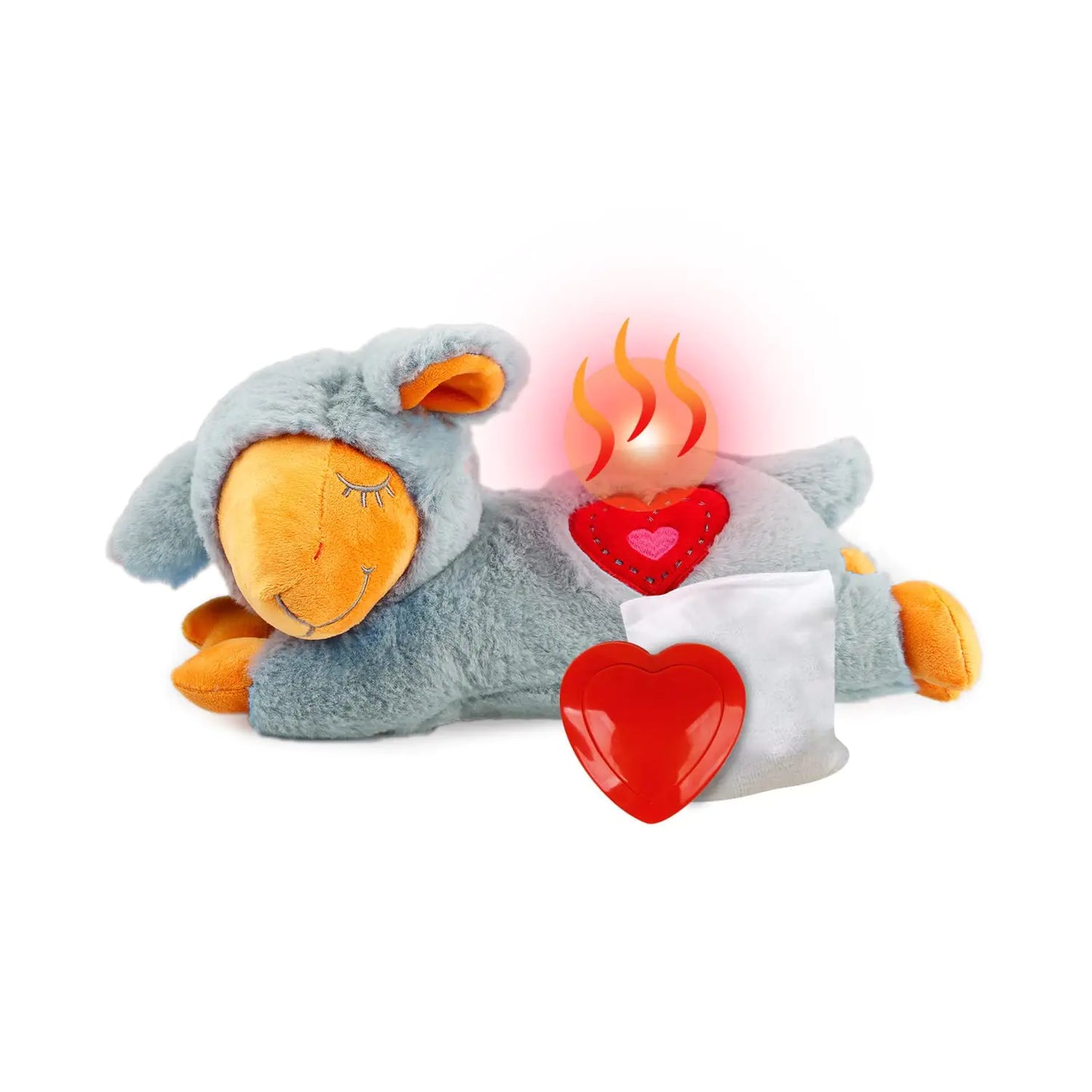 ALL FOR PAWS Puppy Toy – Heartbeat & Warm Bag (Grey Sheep)
